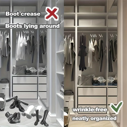 Metal Clamp Clothes Hangers, 10-Piece Set in White, Gray or Black with Twin Clips for Pants, Skirts or Boots