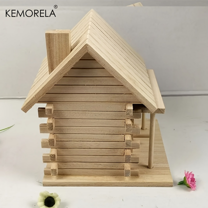 Wooden Bird Nest Breeding Box for Parrots & Small Birds – Hanging Outdoor Cage Accessory, Natural Solid Wood Birdhouse
