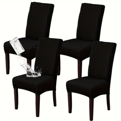Dining Chair Covers Stretch Slipcovers Set of 4 or 6, Stain Resistant Removable Chair Protector for Home Kitchen Restaurant Wedding
