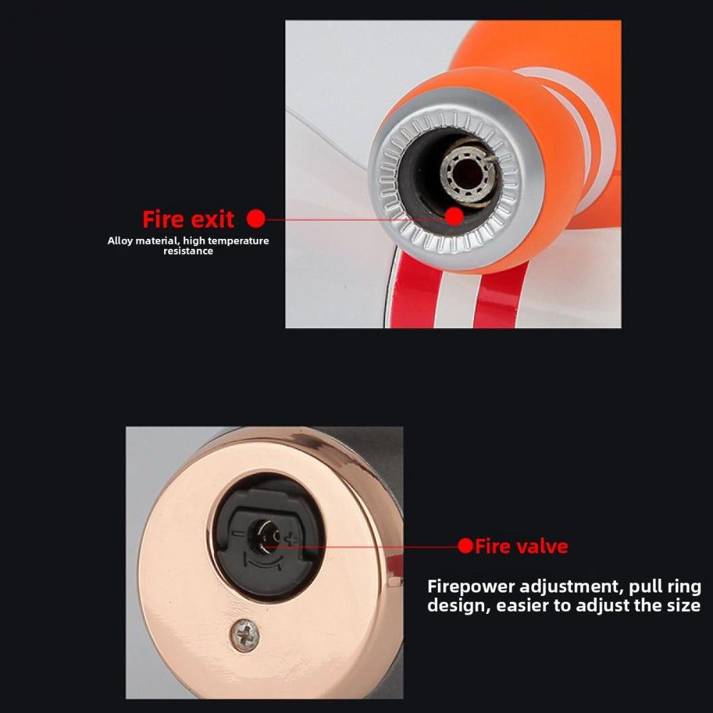 Bowling Ball Lighter Novelty Metal Torch Refillable Windproof Direct Inject Butane Igniter for Grilling, Camping and Outdoor Meals