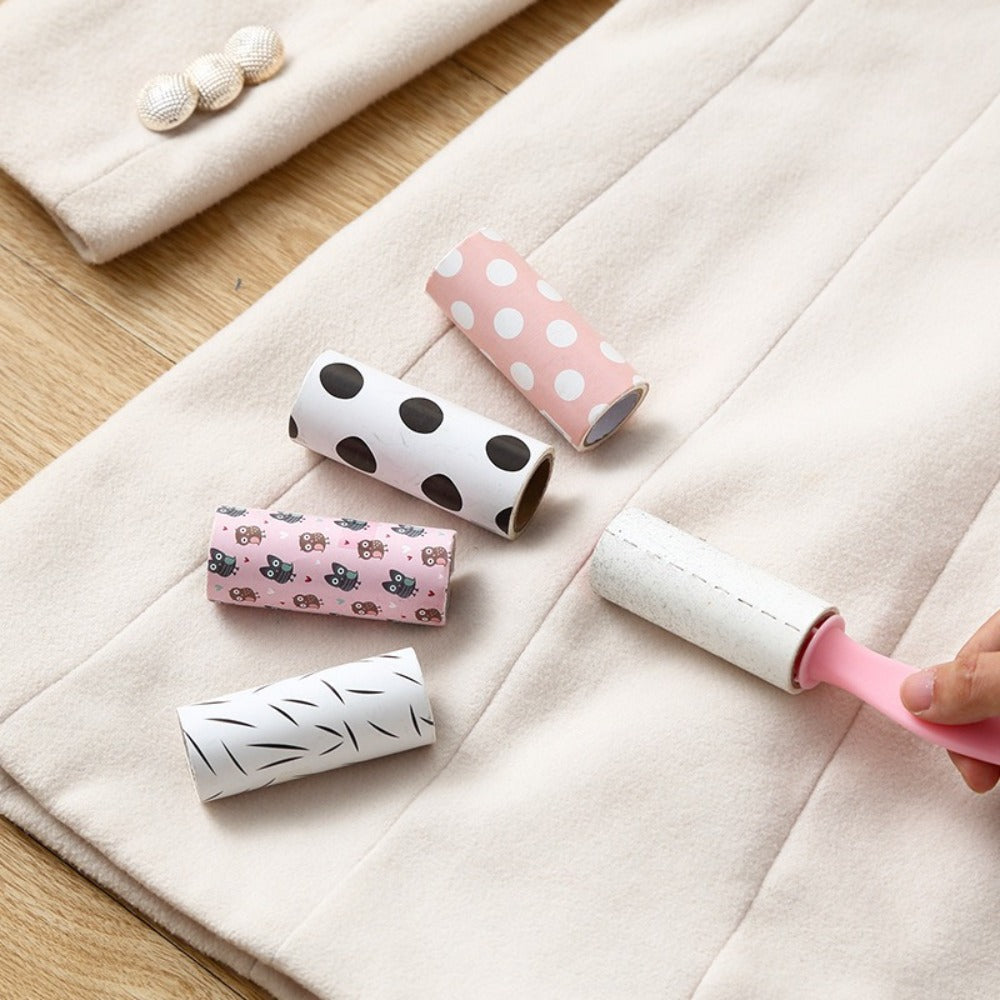 Lint Roller Pet Hair Remover Mini Portable 12 Pack Travel Size No Power Required for Clothing Furniture Car Seats Couch Reusable Clothes