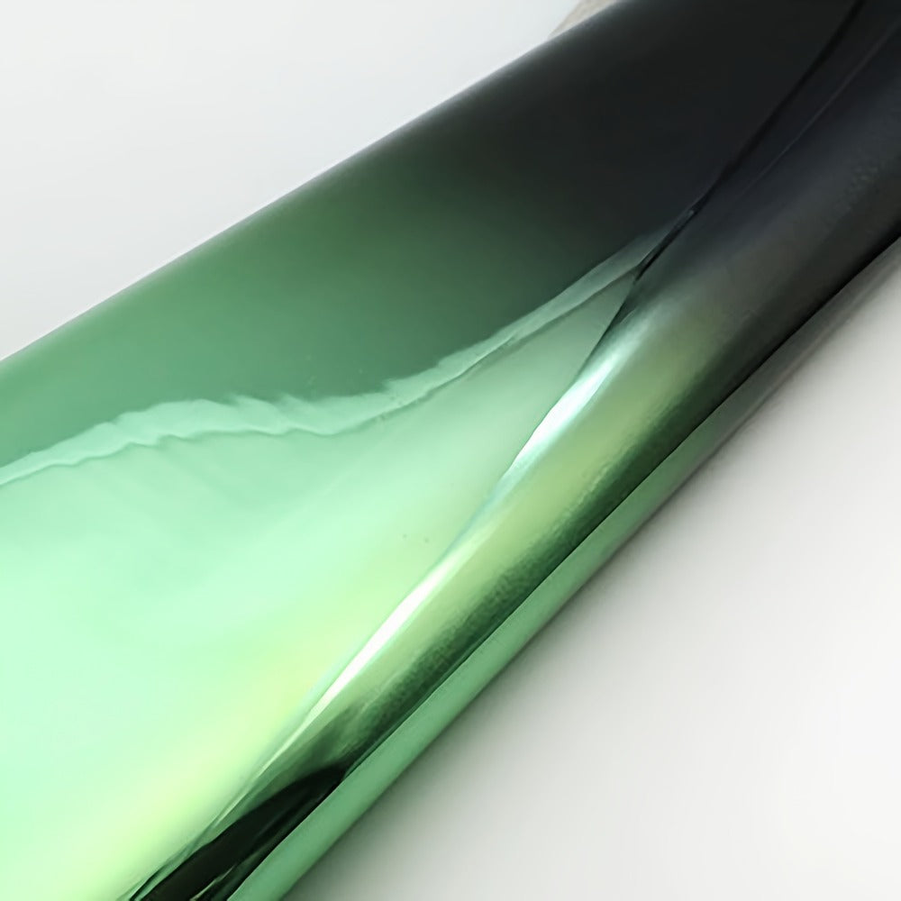 Gradient Window Tint Film Roll 19.7" x 118" Heat Resistant Shatterproof PET – Two-Tone Car Window Film Easy Apply & Remove Red Black Green