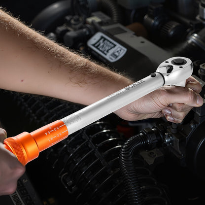 Click Torque Wrench Set 3-Piece – 1/4 3/8 1/2 Inch Drive, Dual-Direction 72-Tooth Reversible Ratchet, ±3% Accuracy with Calibration