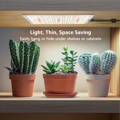 Under-Shelf LED Plant Light Panel Set with Dimming and Timer Controls, 2 or 4 Pack for Indoor Racks