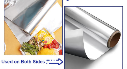 Aluminum Foil Roll 12 Inch Wide 30 Sq Ft for Restaurant Food Packaging Grilling Cooking for Grilling, Camping and Outdoor Meals