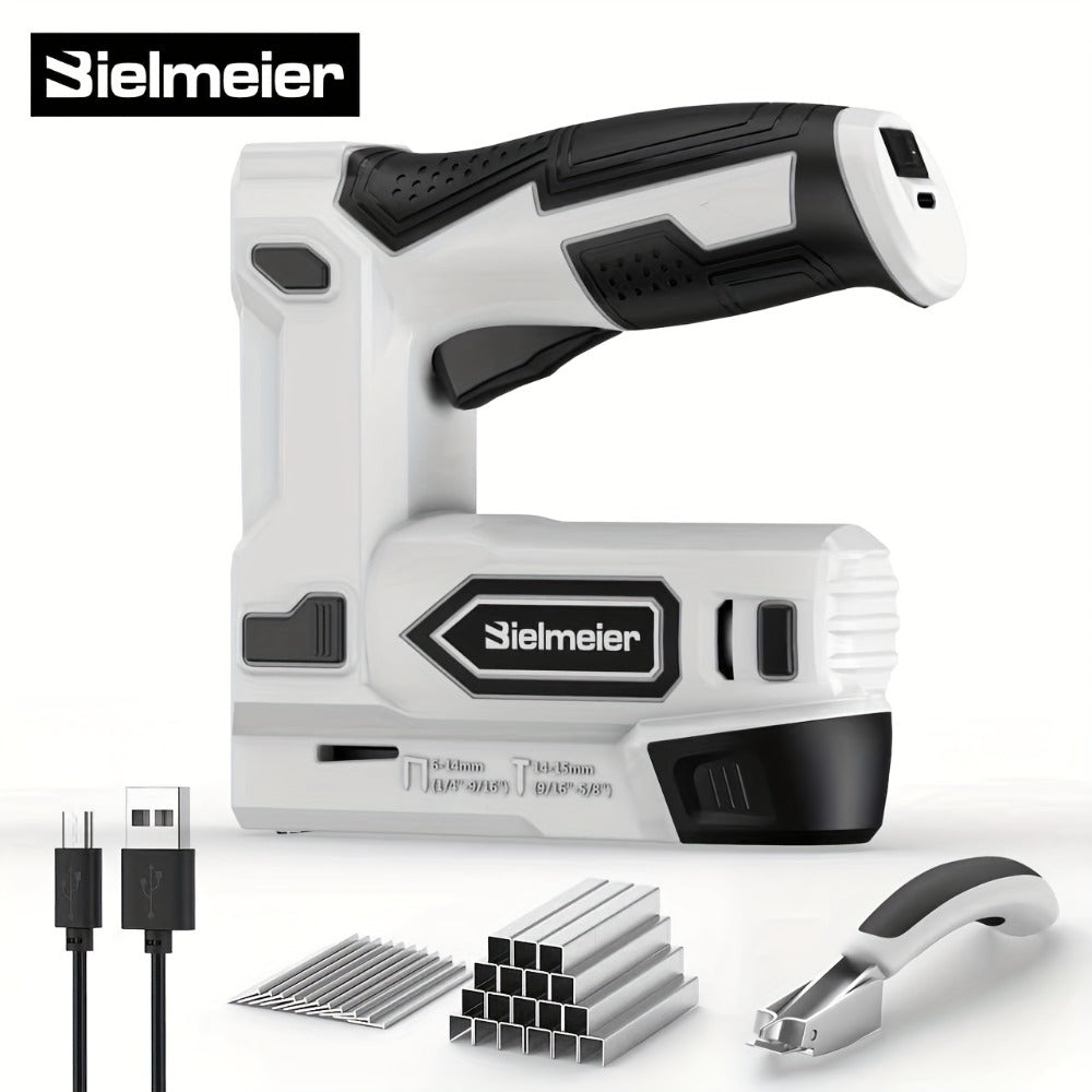 Cordless Stapler Brad Nailer 2-in-1 4V / 20V No Compressor, with Battery, Charger & 1600pcs Nails & Staples