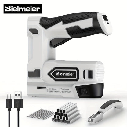 Cordless Stapler Brad Nailer 2-in-1 4V / 20V No Compressor, with Battery, Charger & 1600pcs Nails & Staples