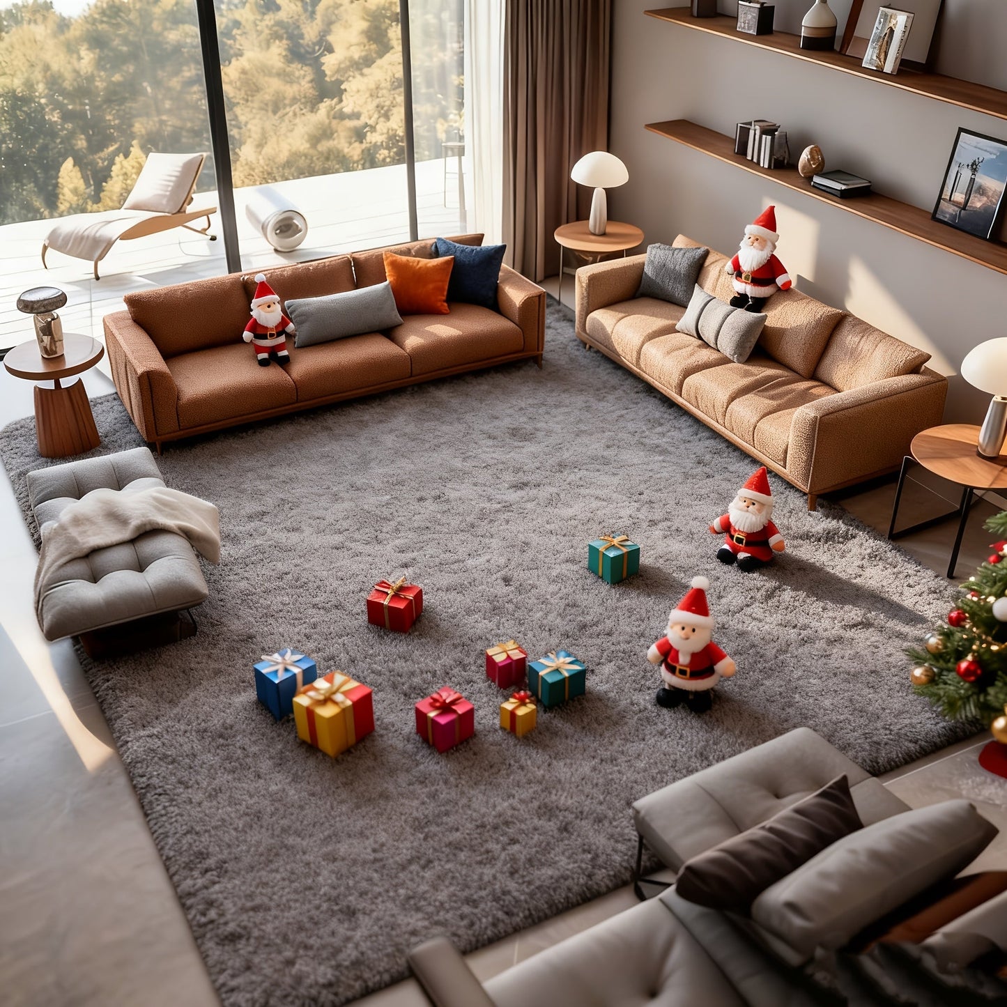 Shag Rug Fluffy Thick Area Rug - Fuzzy Tufted Plush Carpet for Bedroom & Living Room, Floor Mat in Multiple Colors & Sizes