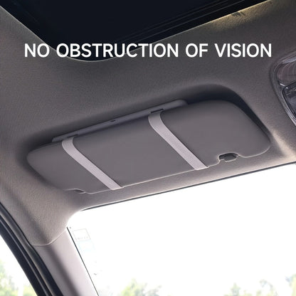 LED Car Visor Mirror Rechargeable – Ultra-Thin Vanity Mirror with 3 Light Modes (Daylight, Dashboard, Cockpit), Universal Fit for Cars