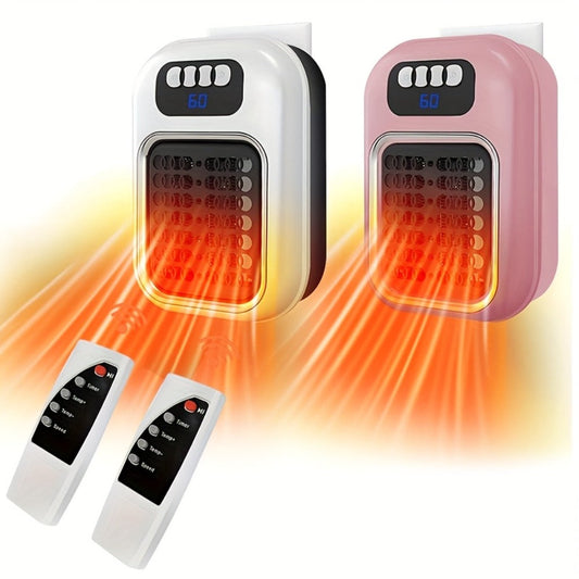 Wall Mounted Mini Electric Space Heater, Fast Heating, 3 Modes, Adjustable Temperature, Overheat & Tilt Protection
