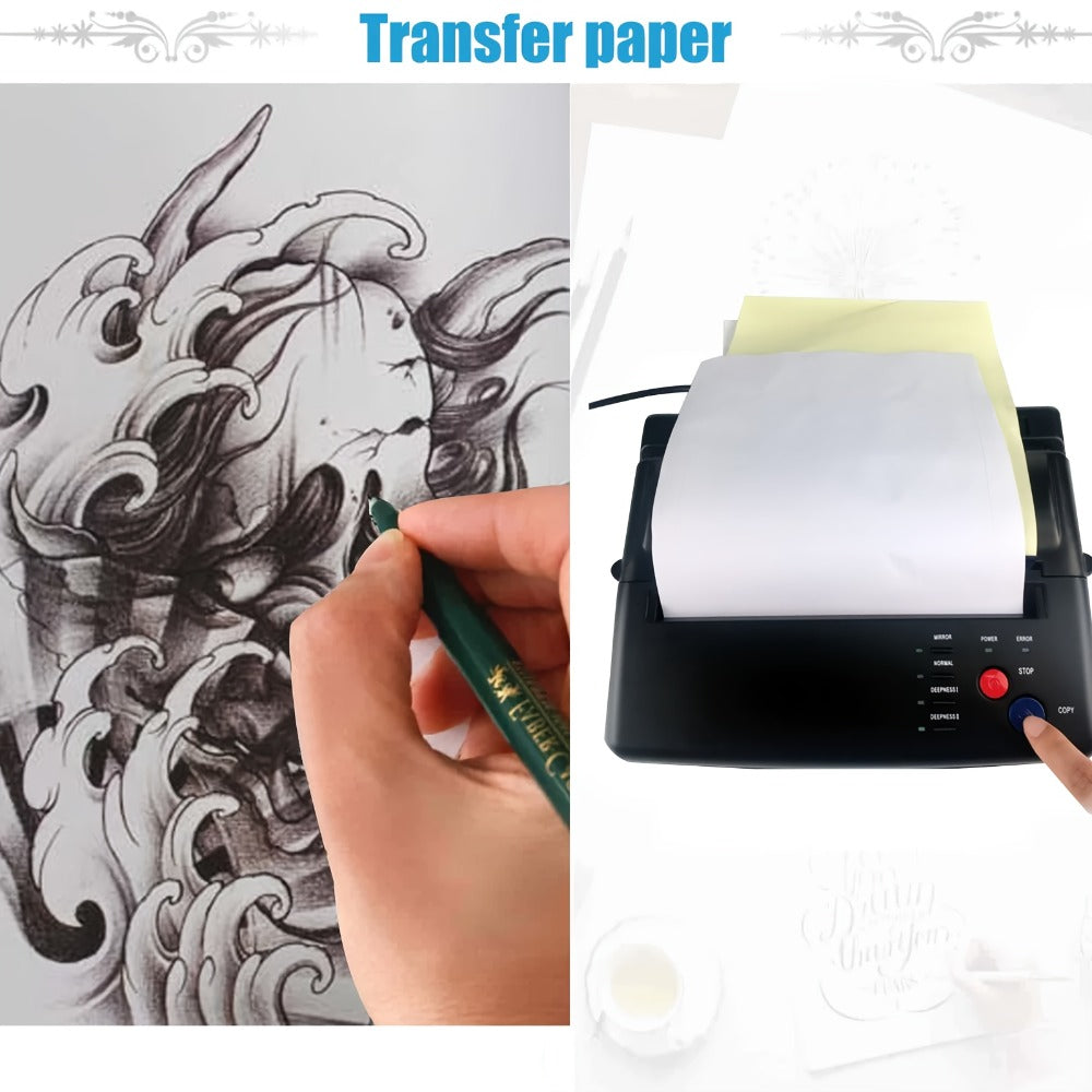 Tattoo Practice Skin Kit, Double-Sided Silicone Training Skin with Transfer Papers for Microneedling