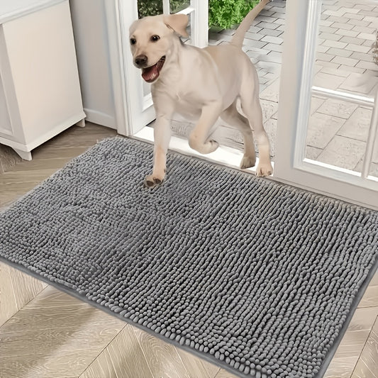 Dog Door Mat for Muddy Paws – Absorbent Non-Slip Quick-Dry Microfiber Mat | Machine Washable | Single or 2-Pack | 24×17" & 32×20"