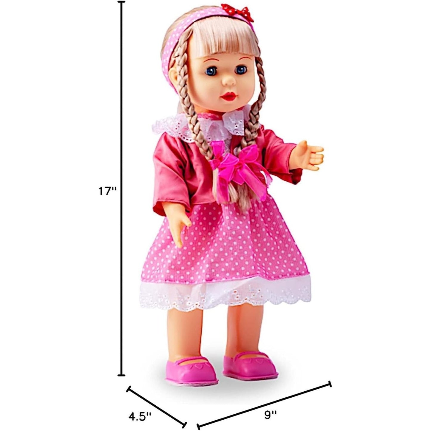 Walking Talking Doll Sonic Control 12 Inch Blonde Princess, Clap Activated Sings Walks Talks, Blinking Blue Eyes