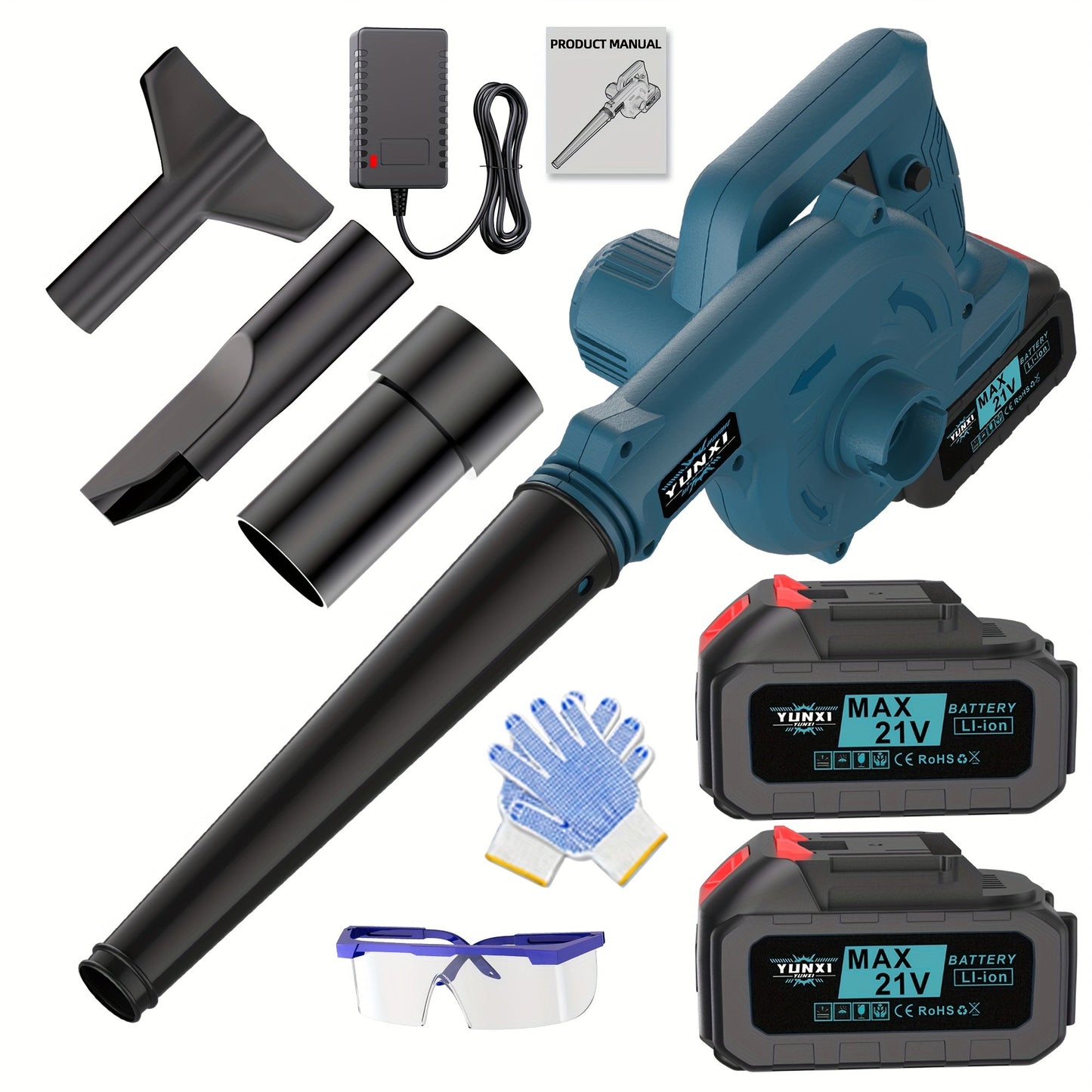 Cordless Leaf Blower, Portable Electric Handheld Blower Lawn Garden Car for Garden, Patio and Yard Use