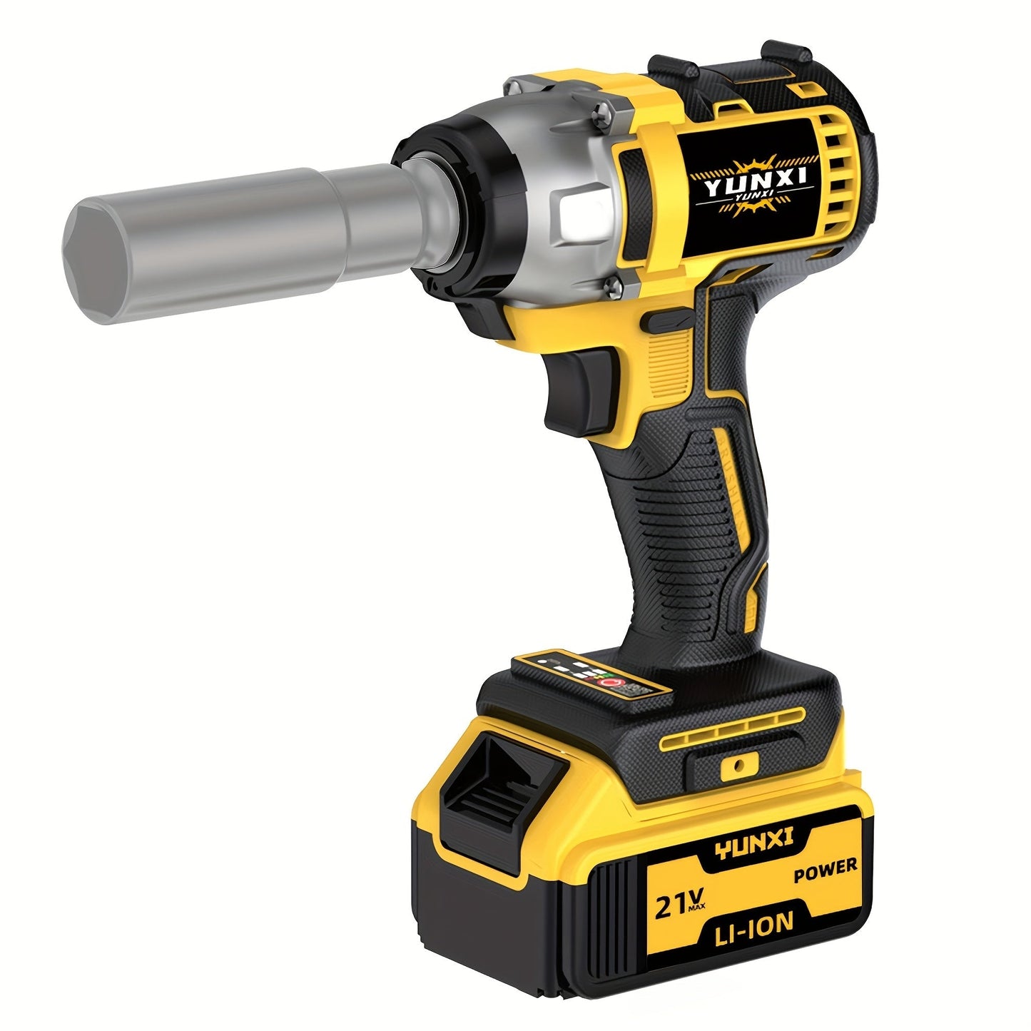 Cordless Impact Wrench 21V Brushless Electric Drill Set with 4000mAh Battery, Toolbox & Full Accessories