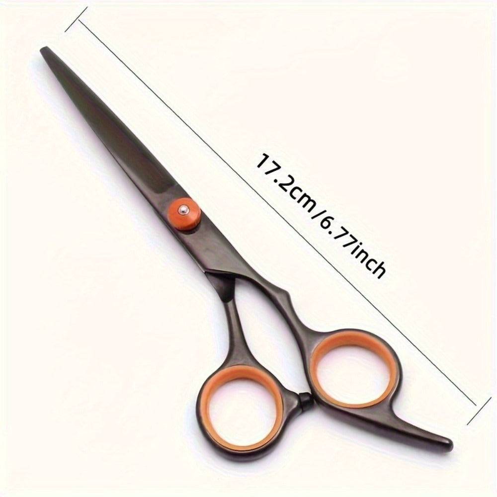 Hair Scissors Set 3 Pieces Japanese Steel – 6 Inch Thinning Shears, Razor Comb & Detangling Comb, Ambidextrous Texturizing Kit for Salon