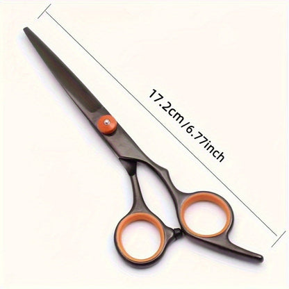 Hair Scissors Set 3 Pieces Japanese Steel – 6 Inch Thinning Shears, Razor Comb & Detangling Comb, Ambidextrous Texturizing Kit for Salon