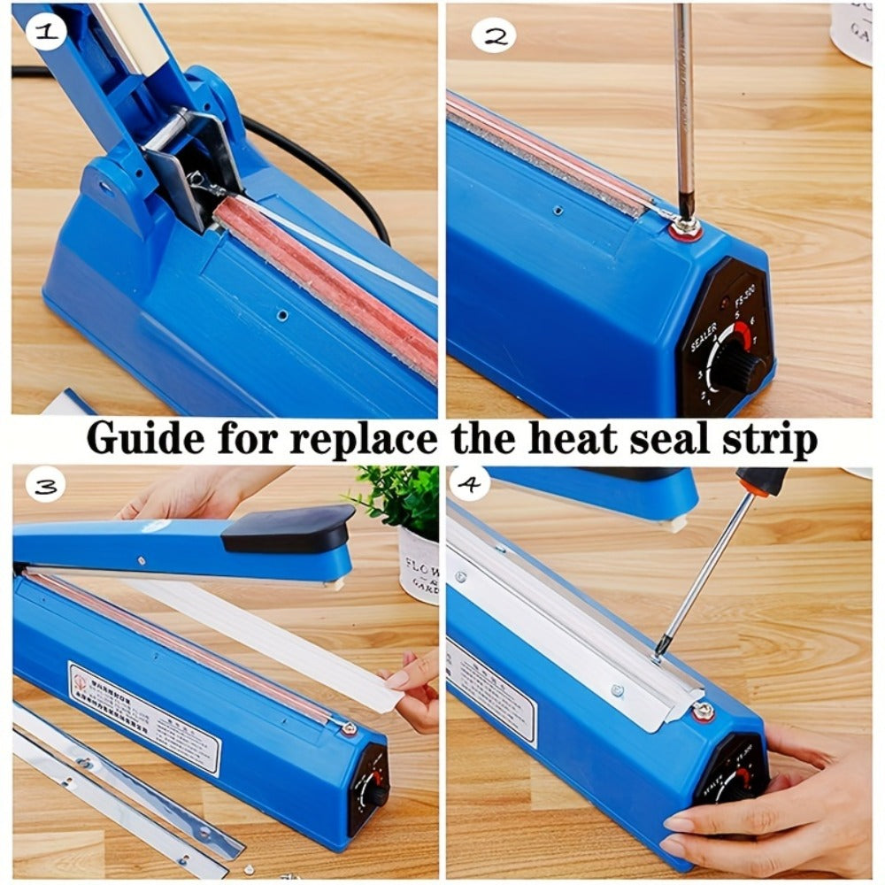 Impulse Heat Sealer 8" & 12", Adjustable Temperature Poly Bag Sealing Machine for Plastic, Mylar