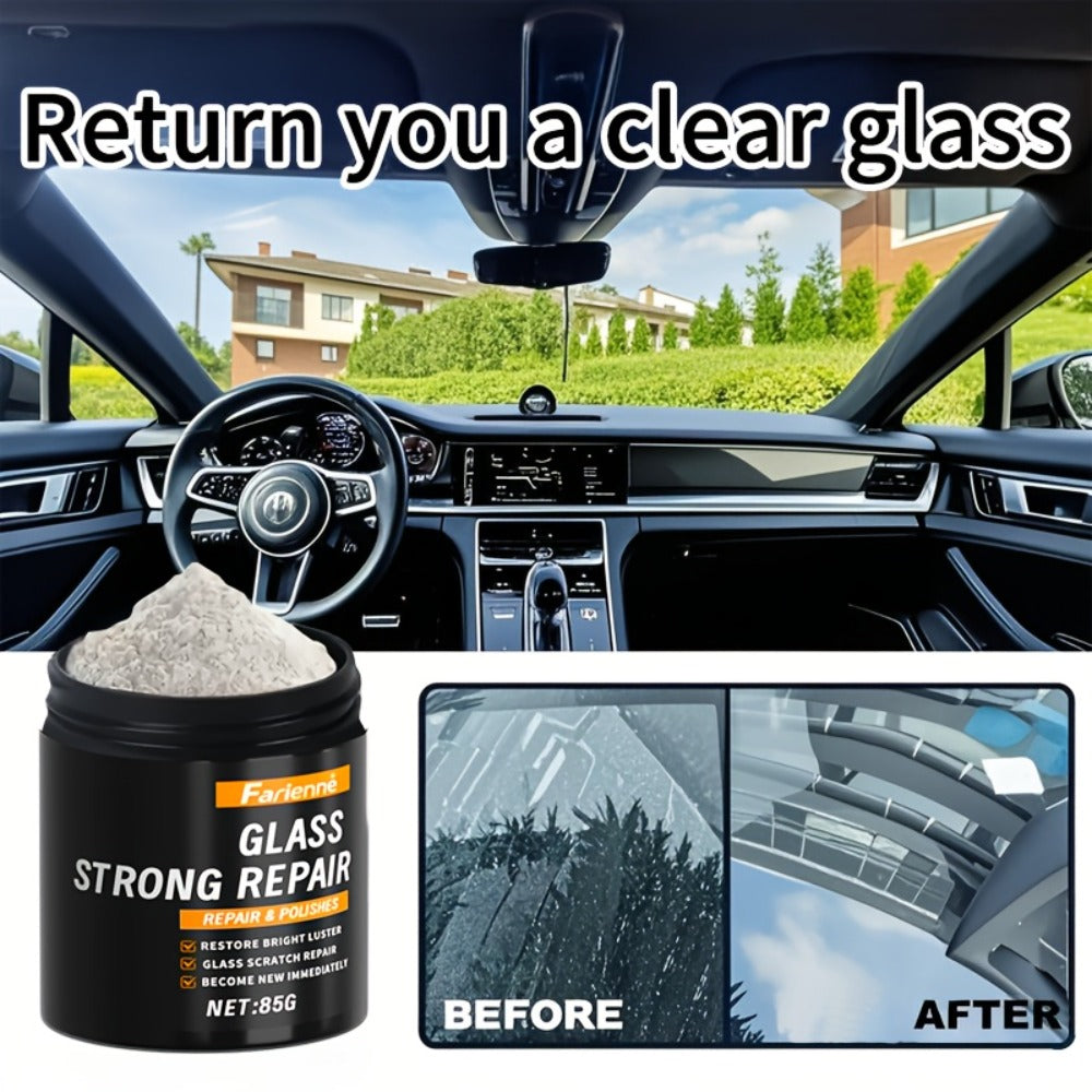 Glass Polishing Powder – Nano Windshield Scratch Repair & Clarity Restoration, Safe for All Glass Types, Car Windshield Detailing