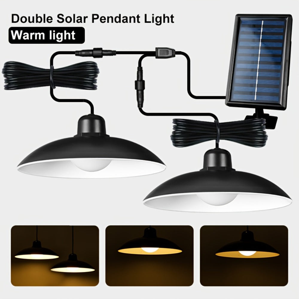 Solar Pendant Light Indoor Outdoor Hanging Light Fixture 3200mAh Rechargeable - 3 Brightness for an Everyday Personal Care Routine