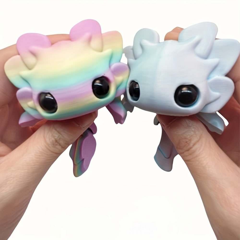 3D Printed Axolotl Figures Set 15pcs – Cute Mini Axolotl Toys for Desktop Decoration, DIY Miniature Landscape