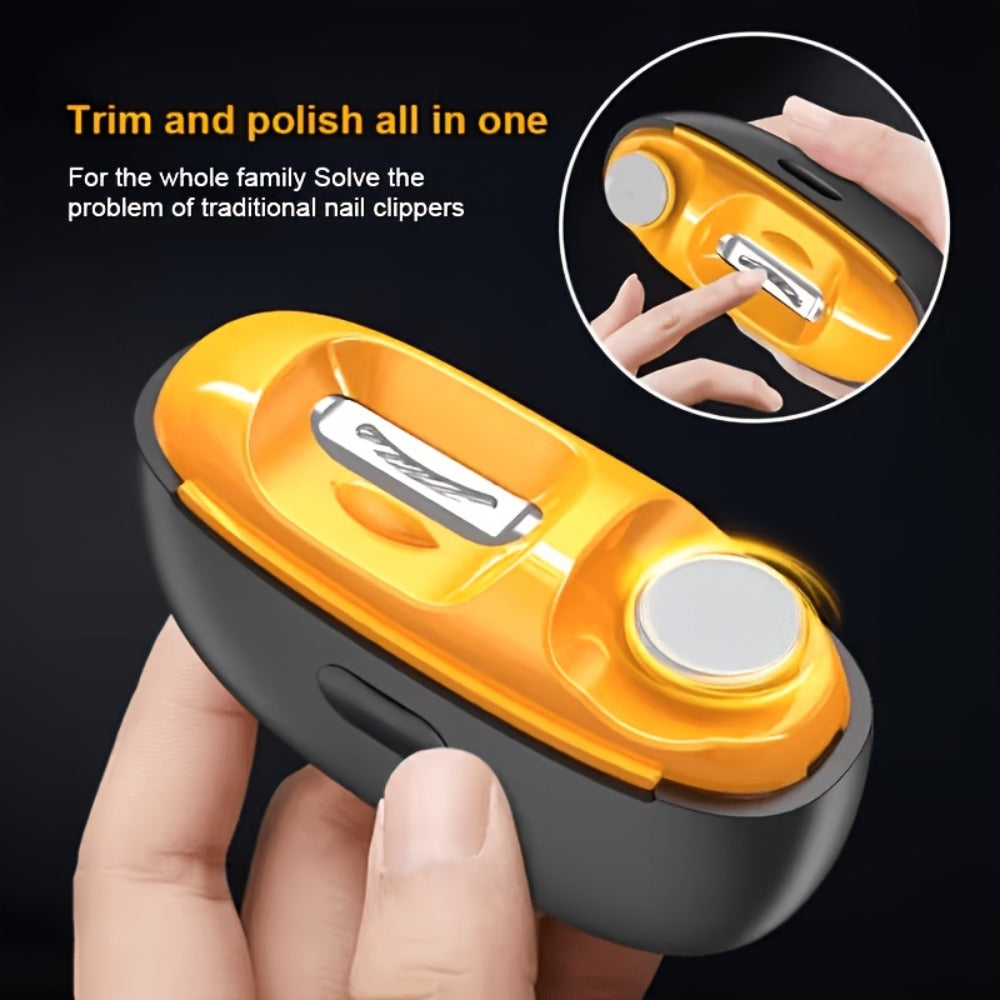 Electric Nail Clipper for Seniors Adults Kids - 4-in-1 Rechargeable Toenail Trimmer with 3 Speeds