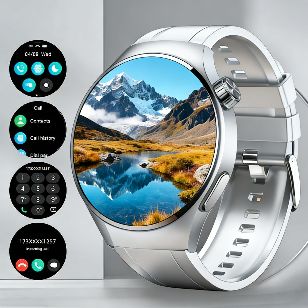 Smartwatch Alarm with Silicone Strap – Wireless Calling, Pedometer, Calorie Tracker, Music Playback, Remote Camera & Multi-Sport Modes