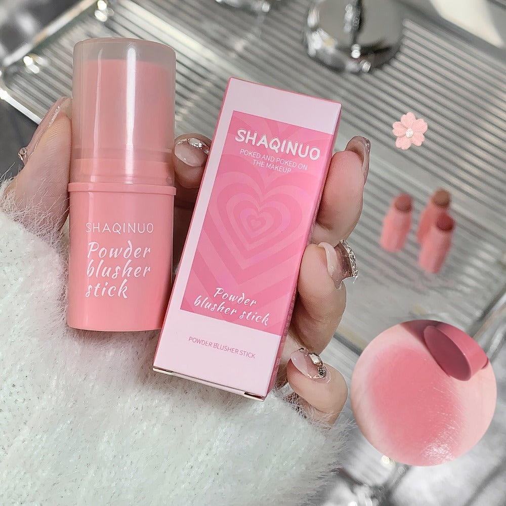 Matte Cream Blush Stick Set 3pcs Multifunctional, Waterproof Non-Greasy Formula, Blendable Color for Cheeks Lips & Eyes