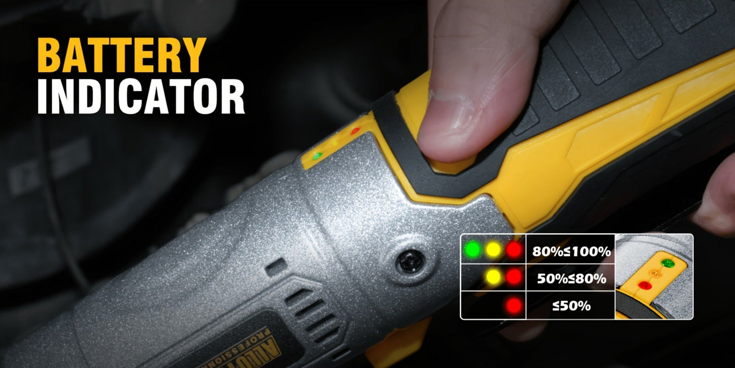 Cordless Electric Ratchet Wrench Set 3/8 Inch 12V 60 Ft-Lbs Power Ratchet Tool Kit with 2 Batteries