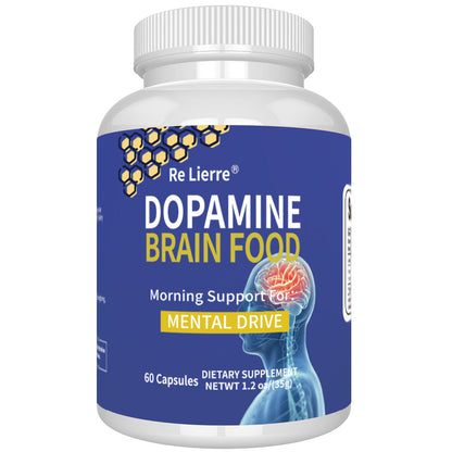 Magnesium Glycinate Brain & Sleep Capsules, Dopamine Support Nootropic Formula, Focus Mental Clarity Mood & Restorative Sleep