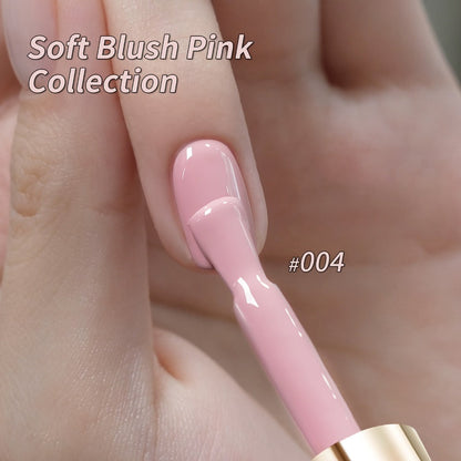 Gel Nail Polish 8-Color Gentle Pink Set in 0.51oz Bottles with Shades 001-008 and LED Soak-Off Cure for Nail Art