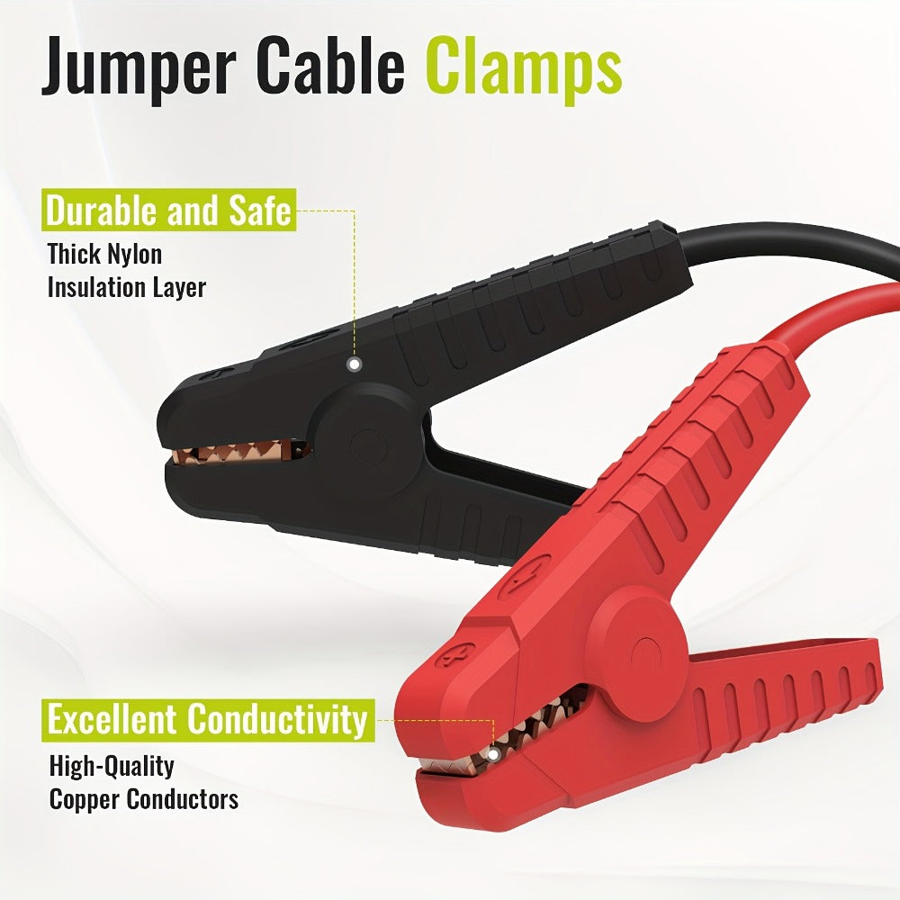 Jumper Cable Clamps Compatible with Ryobi 18V & Dewalt Battery | 5.9ft 12AWG Portable Jump Starter Booster Cables Automotive Battery Jumper