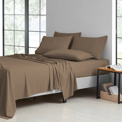 Microfiber and Bamboo Blend Sheet Set with 3- or 6-Piece Packages, 20 Colors and Five Bed Sizes