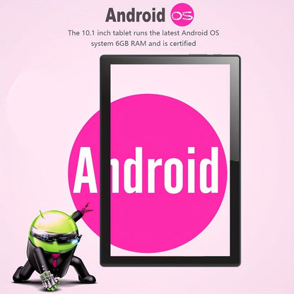 CRELANDER Android Tablet 10.1 Inch 2-in-1 with Keyboard & Mouse, 6GB RAM 128GB ROM, HD IPS Display