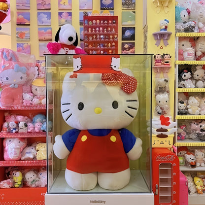 Plush Toy Hello Kitty 16-Inch Character Doll in Red-Blue or Pink-Blue Outfits for Display for Character Display, Room Decor and Gift