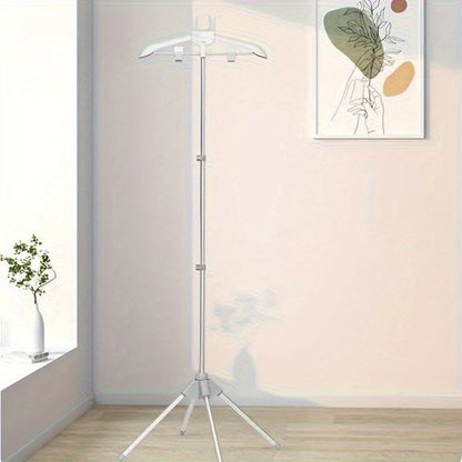 Telescopic Garment Drying Stand with Three Rotating Hanger Arms, Adjustable Height and Gray or Black Finish