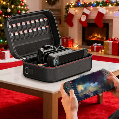XL Carrying Case Compatible with Nintendo Switch 2, Card Slots, Accessory Compartments and Shoulder Strap