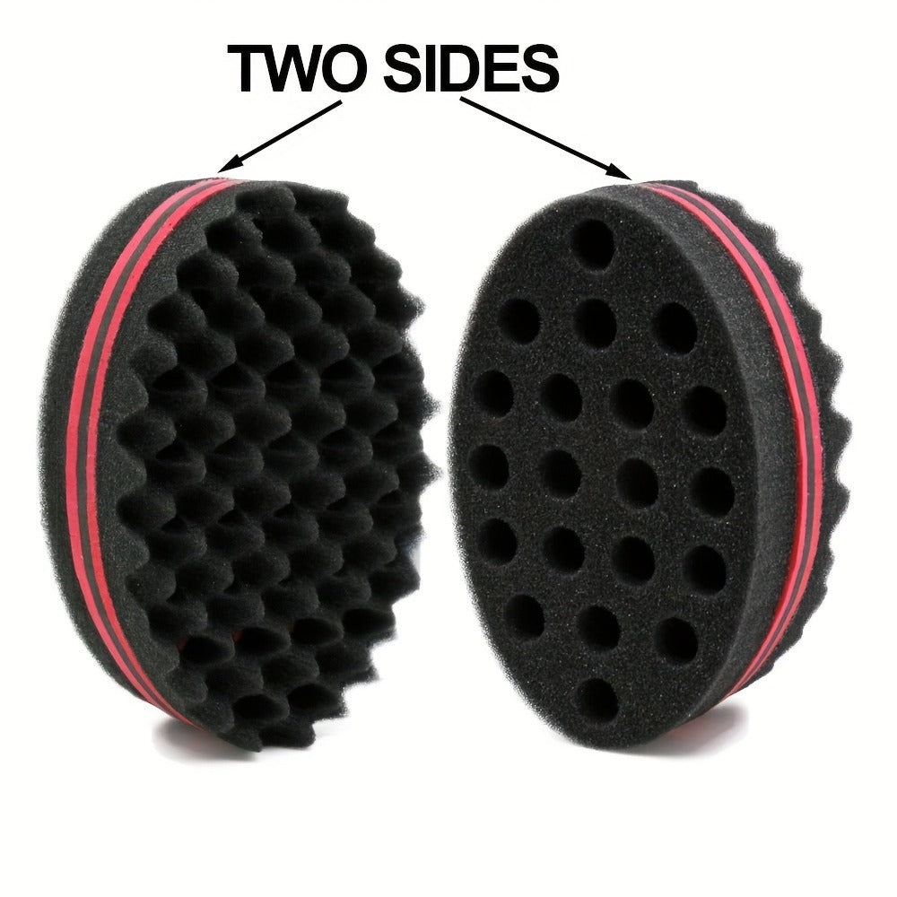 Twist Sponge and Pick Manual Hair Styling Tool Set with Double-Sided Brush and Two Comb Options