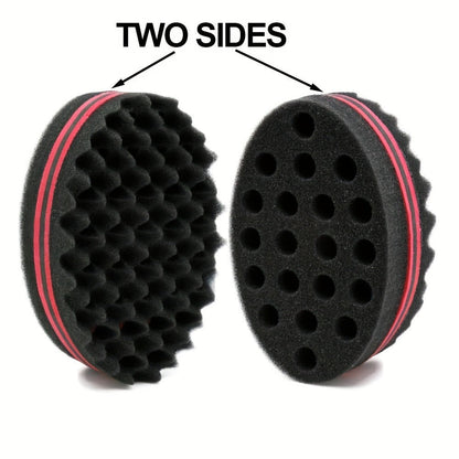 Twist Sponge and Pick Manual Hair Styling Tool Set with Double-Sided Brush and Two Comb Options