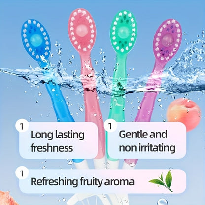Disposable Toothbrush 24-Pack, Mini Beads No-Rinse Travel Toothbrush, Mixed Flavors, Portable Oral Care Kit for Outdoor Travel