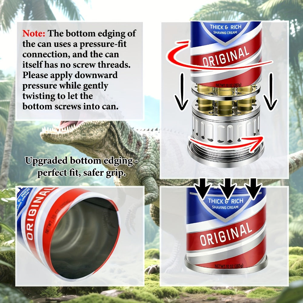 Dinosaur DNA Cryo Canister with Pop-Up Test Tube Rack - 10 DNA Sample Tubes, Movie Prop Replica