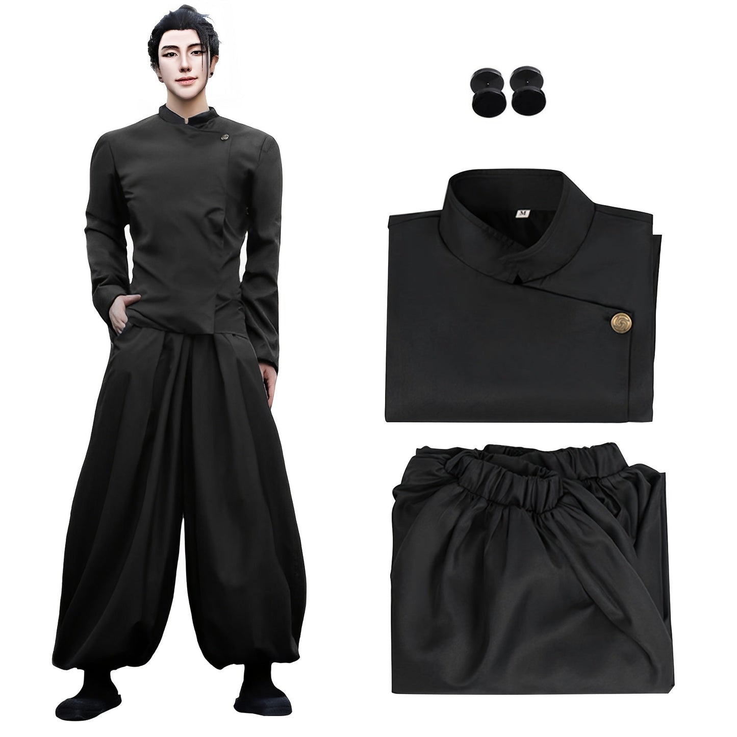Jujutsu Kaisen Cosplay Costume Uniform, High School Satoru Gojo & Suguru Geto Outfit Set for Men