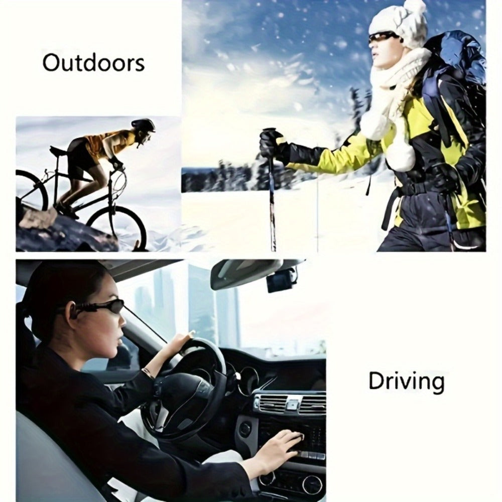 Open Ear Bluetooth Audio Glasses with Built-In Earbuds, Wireless Smart Sunglasses for Music & Hands-Free Calls