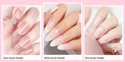 Complete Acrylic Nail Kit with Drill & UV LED Light, Colored Acrylic Powders & All Tools Included