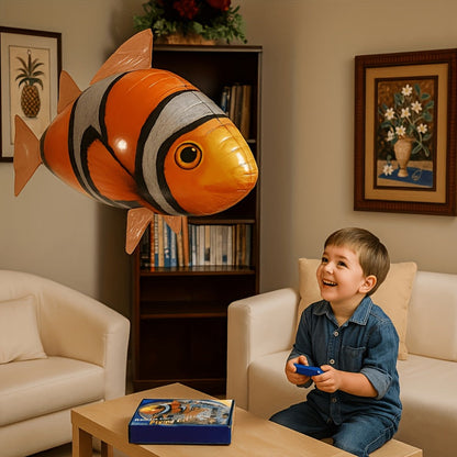 RC Inflatable Clownfish Balloon, Remote Control Flying Fish Toy for Kids Birthday Party, Wedding & Home Decor