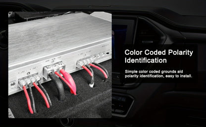 8 Gauge Car Audio Wire 50ft CCA – 25ft Red Power + 25ft Black Ground Cable, Flexible PVC Jacket, Anti-Oxidation