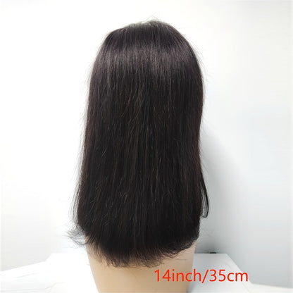 Lace Front Bob Wig Human Hair T Part 13x4 Pre-Plucked 180% Density Straight Side Part Natural, for Home, Travel and Salon Hair Styling