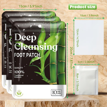 Foot Detox Pads Value Set 50pcs & 150pcs – Bamboo Vinegar & Ginger Deep Cleansing Overnight Patches, Alcohol-Free Natural Plant Formula