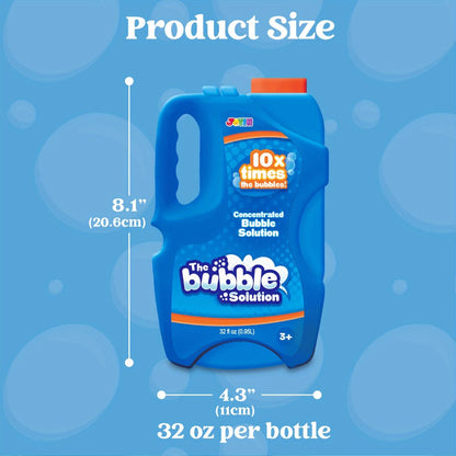 32oz Bubble Solution Refill Concentrate, Makes 2.5 Gallons, Compatible with Bubble Machines, Wands & Blowers
