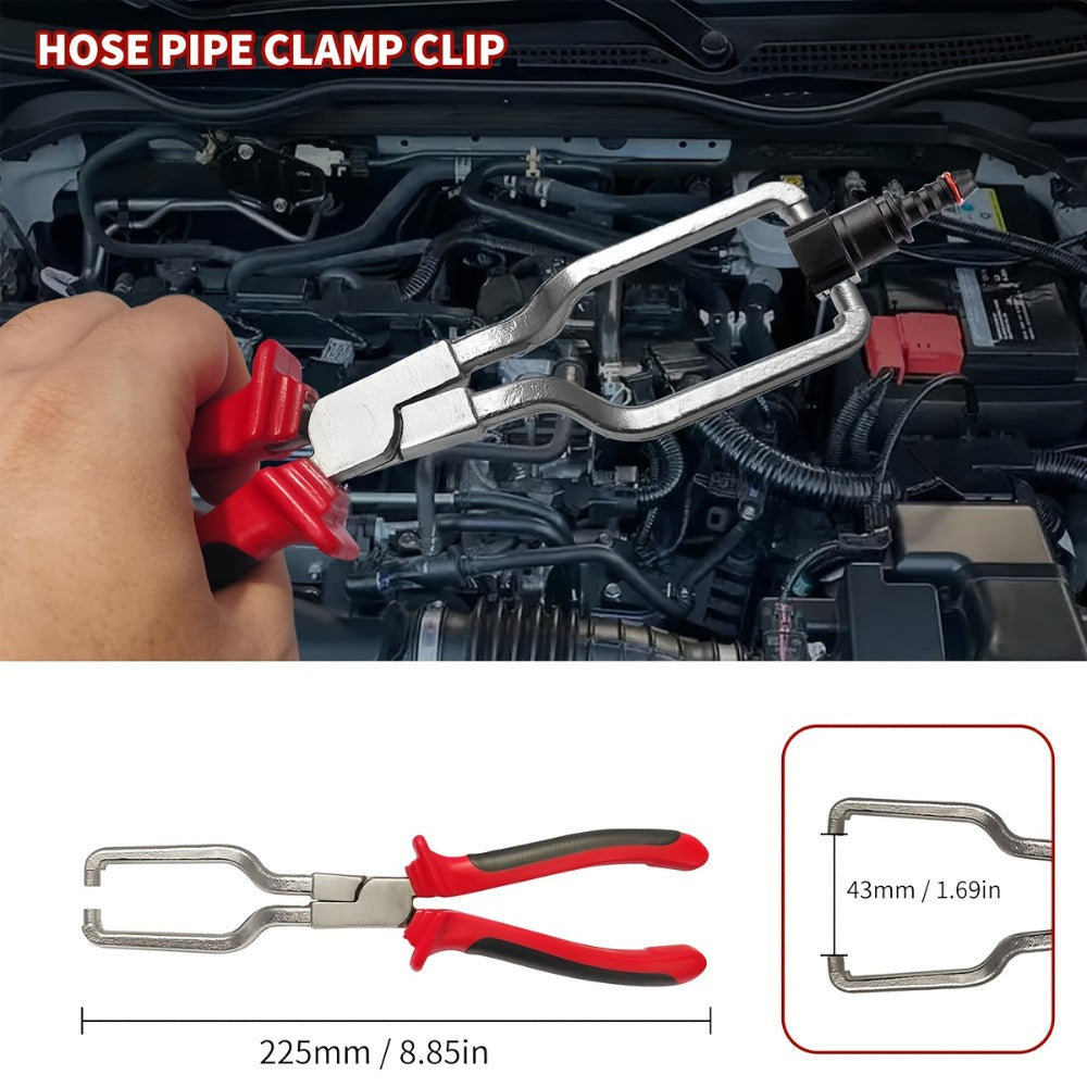 Fuel Line Pliers Set 8pcs Heavy Duty – Auto Fuel System Repair Kit with 80° Disconnect Pliers, Hose Clamp Pliers, Caliper & Filter Tool